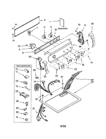 Top And Console parts for Kenmore Dryer 110.72832101 (11072832101, 110 72832101) from AppliancePartsPros.com