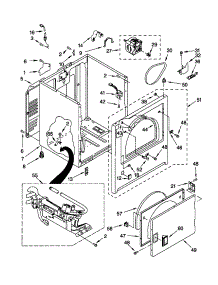Cabinet parts for Kenmore Dryer 110.72842100 (11072842100, 110 72842100) from AppliancePartsPros.com
