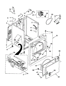 Cabinet parts for Kenmore Dryer 110.72852100 (11072852100, 110 72852100) from AppliancePartsPros.com