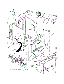 Cabinet parts for Kenmore Dryer 110.72854101 (11072854101, 110 72854101) from AppliancePartsPros.com