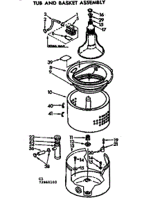 Tub And Basket Assembly parts for Kenmore Washer 110.72860600 (11072860600, 110 72860600) from AppliancePartsPros.com