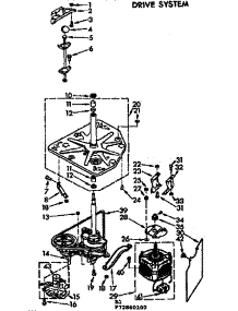 Drive System parts for Kenmore Washer 110.72860800 (11072860800, 110 72860800) from AppliancePartsPros.com