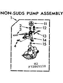 Non-Suds Pump Assembly parts for Kenmore Washer 110.72865410 (11072865410, 110 72865410) from AppliancePartsPros.com