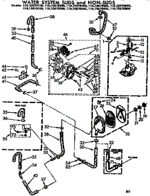 Water System Suds And Non-Suds parts for Kenmore Washer 110.72870400 (11072870400, 110 72870400) from AppliancePartsPros.com
