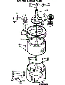 Tub And Basket Parts parts for Kenmore Washer 110.72870400 (11072870400, 110 72870400) from AppliancePartsPros.com