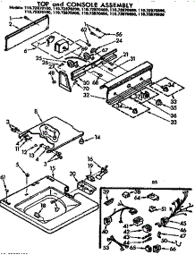 Top And Console Assembly parts for Kenmore Washer 110.72870400 (11072870400, 110 72870400) from AppliancePartsPros.com