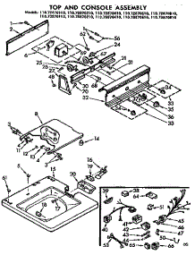 Top And Console Assembly parts for Kenmore Washer 110.72870810 (11072870810, 110 72870810) from AppliancePartsPros.com