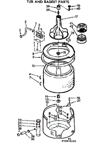Tub And Basket Parts parts for Kenmore Washer 110.72870810 (11072870810, 110 72870810) from AppliancePartsPros.com