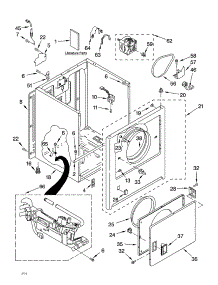 Cabinet Parts parts for Kenmore Dryer 110.72872102 (11072872102, 110 72872102) from AppliancePartsPros.com