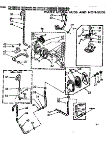 Water System Suds And Non-Suds parts for Kenmore Washer 110.72874410 (11072874410, 110 72874410) from AppliancePartsPros.com