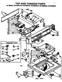 Top And Console Parts parts for Kenmore Washer 110.72993110 (11072993110, 110 72993110) from AppliancePartsPros.com