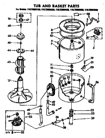 Tub And Basket Parts parts for Kenmore Washer 110.72993120 (11072993120, 110 72993120) from AppliancePartsPros.com
