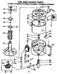Tub And Basket Parts parts for Kenmore Washer 110.72993410 (11072993410, 110 72993410) from AppliancePartsPros.com