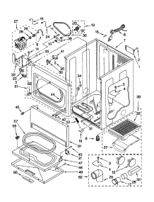 Cabinet parts for Kenmore Dryer 110.72994100 (11072994100, 110 72994100) from AppliancePartsPros.com