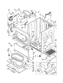 Cabinet parts for Kenmore Dryer 110.72996101 (11072996101, 110 72996101) from AppliancePartsPros.com