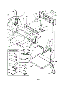 Top And Console parts for Kenmore Dryer 110.73012101 (11073012101, 110 73012101) from AppliancePartsPros.com