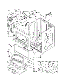 Cabinet parts for Kenmore Dryer 110.73014102 (11073014102, 110 73014102) from AppliancePartsPros.com