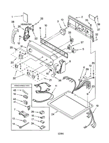 Top And Console parts for Kenmore Dryer 110.73022100 (11073022100, 110 73022100) from AppliancePartsPros.com