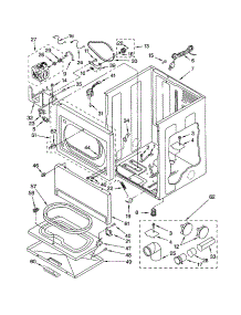 Cabinet parts for Kenmore Dryer 110.73022102 (11073022102, 110 73022102) from AppliancePartsPros.com