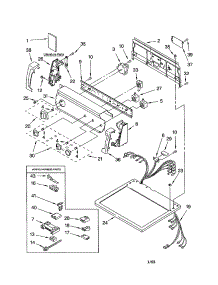 Top And Console parts for Kenmore Dryer 110.73022102 (11073022102, 110 73022102) from AppliancePartsPros.com