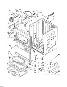 Cabinet parts for Kenmore Dryer 110.73024101 (11073024101, 110 73024101) from AppliancePartsPros.com