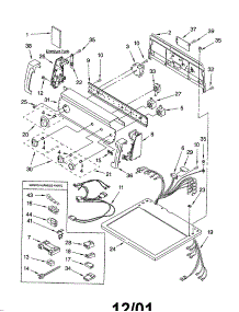 Top And Console parts for Kenmore Dryer 110.73036100 (11073036100, 110 73036100) from AppliancePartsPros.com