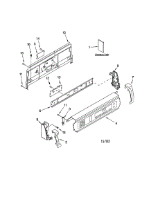 Console Panel parts for Kenmore Dryer 110.73042102 (11073042102, 110 73042102) from AppliancePartsPros.com