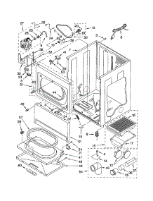 Cabinet parts for Kenmore Dryer 110.73046100 (11073046100, 110 73046100) from AppliancePartsPros.com