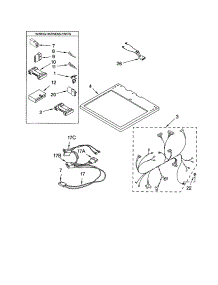 Dryer Top parts for Kenmore Dryer 110.73046100 (11073046100, 110 73046100) from AppliancePartsPros.com