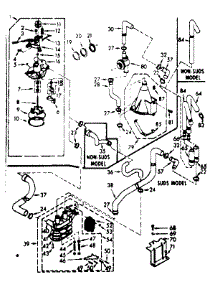 Water System parts for Kenmore Washer 110.7304623 (1107304623, 110 7304623) from AppliancePartsPros.com
