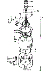 Tub And Basket Asm parts for Kenmore Washer 110.7304625 (1107304625, 110 7304625) from AppliancePartsPros.com