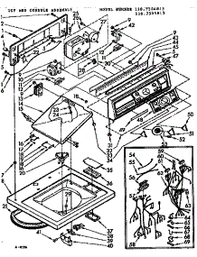 Top And Console Assembly parts for Kenmore Washer 110.7304813 (1107304813, 110 7304813) from AppliancePartsPros.com