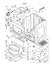 Cabinet parts for Kenmore Dryer 110.73052100 (11073052100, 110 73052100) from AppliancePartsPros.com