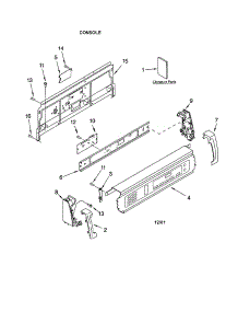 Console Panel parts for Kenmore Dryer 110.73052100 (11073052100, 110 73052100) from AppliancePartsPros.com