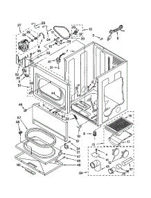 Cabinet parts for Kenmore Dryer 110.73052101 (11073052101, 110 73052101) from AppliancePartsPros.com