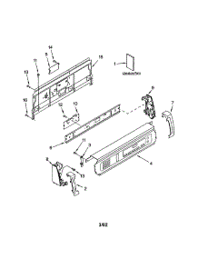 Console Panel parts for Kenmore Dryer 110.73052101 (11073052101, 110 73052101) from AppliancePartsPros.com