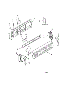 Console Panel parts for Kenmore Dryer 110.73052102 (11073052102, 110 73052102) from AppliancePartsPros.com