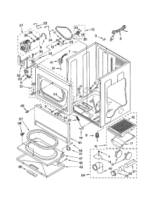 Cabinet parts for Kenmore Dryer 110.73052102 (11073052102, 110 73052102) from AppliancePartsPros.com