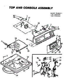 Top & Console Assembly parts for Kenmore Washer 110.7305624 (1107305624, 110 7305624) from AppliancePartsPros.com