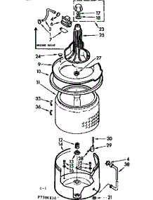 Tub And Basket Assembly parts for Kenmore Washer 110.7305810 (1107305810, 110 7305810) from AppliancePartsPros.com