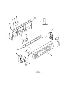 Console Panel parts for Kenmore Dryer 110.73062101 (11073062101, 110 73062101) from AppliancePartsPros.com