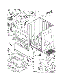 Cabinet parts for Kenmore Dryer 110.73062101 (11073062101, 110 73062101) from AppliancePartsPros.com