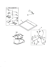 Dryer Top parts for Kenmore Dryer 110.73062101 (11073062101, 110 73062101) from AppliancePartsPros.com