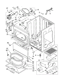 Cabinet parts for Kenmore Dryer 110.73064100 (11073064100, 110 73064100) from AppliancePartsPros.com