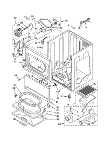 Cabinet parts for Kenmore Dryer 110.73064102 (11073064102, 110 73064102) from AppliancePartsPros.com