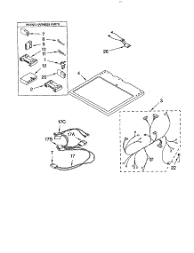 Dryer Top parts for Kenmore Dryer 110.73066100 (11073066100, 110 73066100) from AppliancePartsPros.com