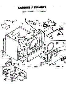 Cabinet Assembly parts for Kenmore Dryer 110.7307621 (1107307621, 110 7307621) from AppliancePartsPros.com