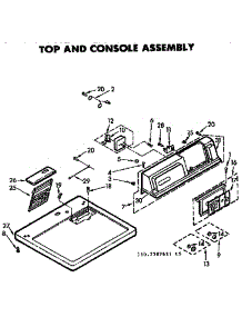 Top & Console Assembly parts for Kenmore Dryer 110.7307621 (1107307621, 110 7307621) from AppliancePartsPros.com