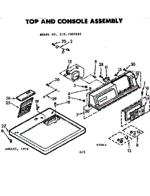 Top & Console Assembly parts for Kenmore Dryer 110.7307622 (1107307622, 110 7307622) from AppliancePartsPros.com