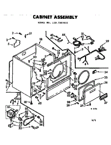 Cabinet Assembly parts for Kenmore Dryer 110.7307622 (1107307622, 110 7307622) from AppliancePartsPros.com